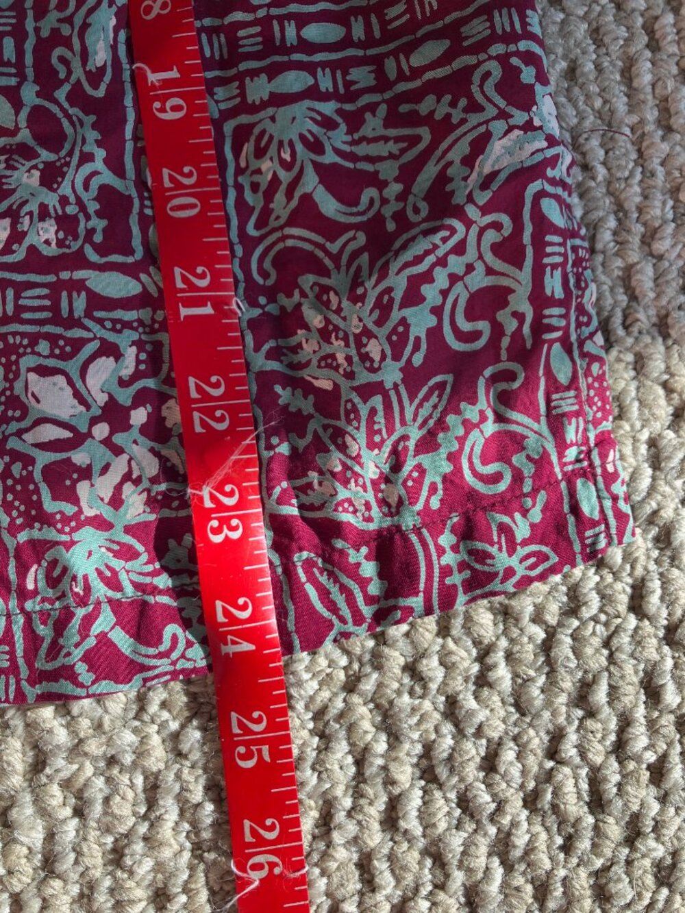 Vintage PATAGONIA Womens S Cotton Button Up Hawaiian Shirt Floral Paisley RED - Picture 6 of 7